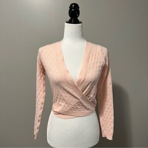 Princess Polly Viewland Wrap Knit Sweater Pink